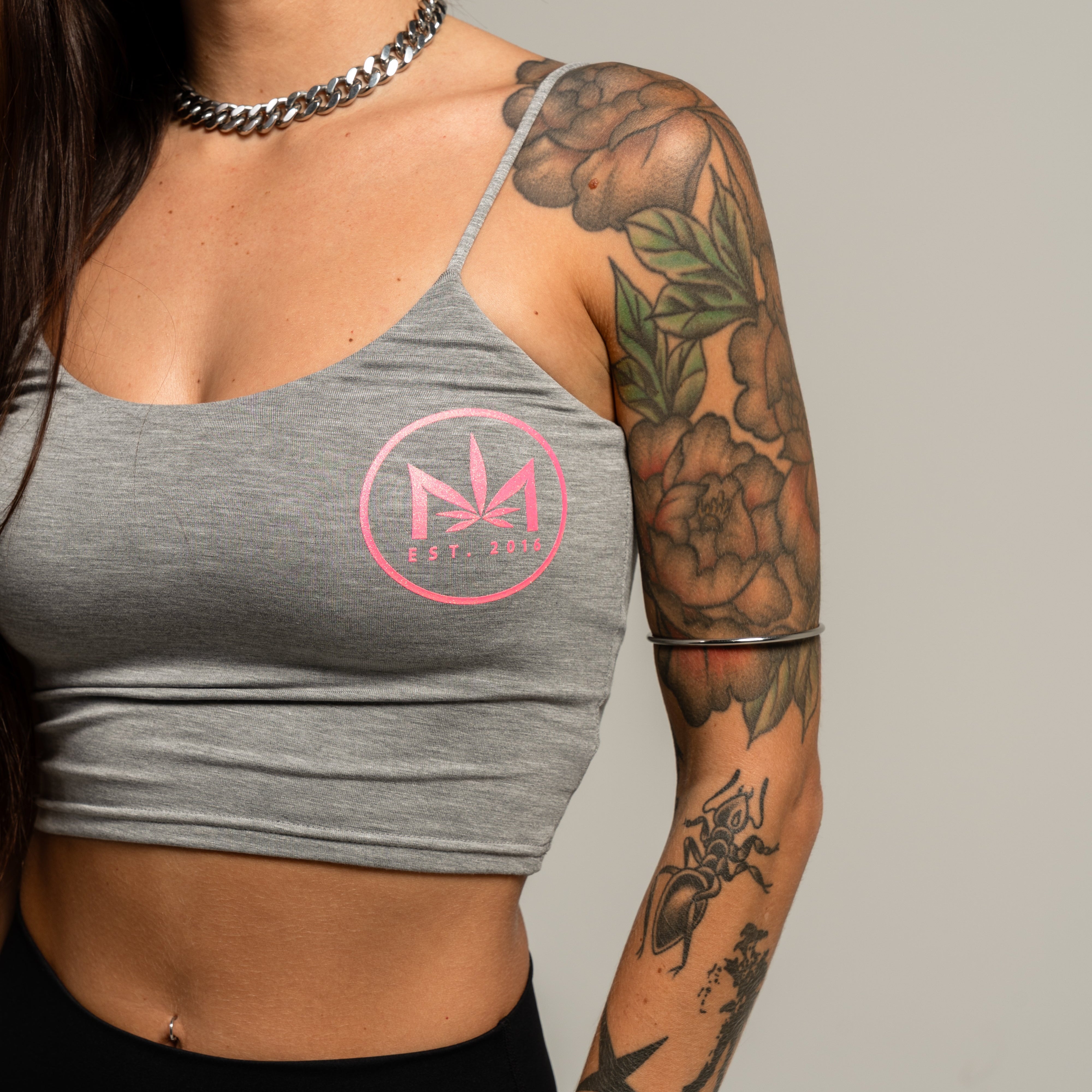 Dime Piece Tank Top Pink Logo